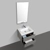 Enzo 600 Concrete Double Drawer Vanity Set