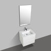 Enzo 600 White Double DrawerVanity Set