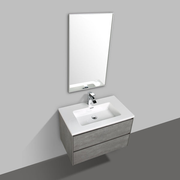 Enzo 800 Concrete Double Drawer Vanity Set