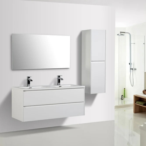 Enzo 1200 White Double Draw Vanity Set