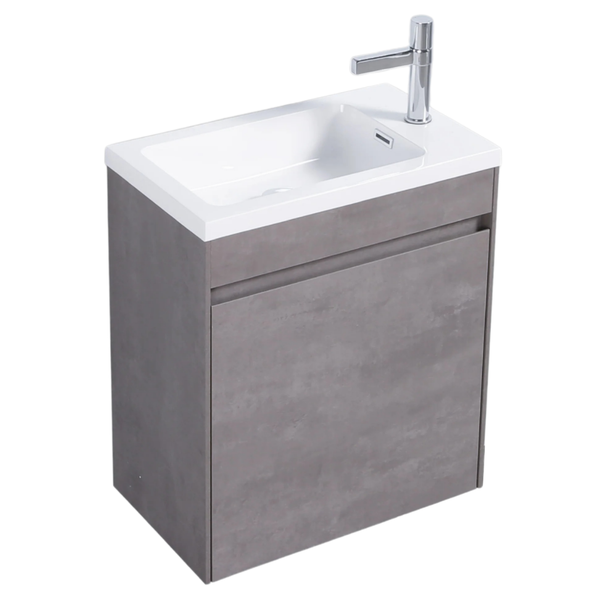 Enzo 540 Concrete Single Drawer Vanity Set