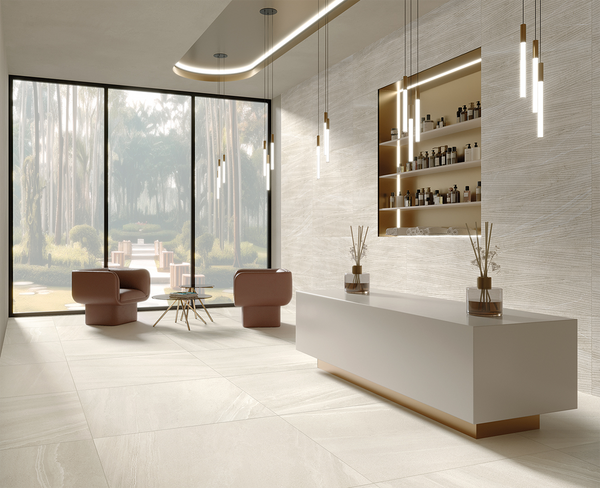 Cannetato Euro Docks White Porcelain Rectified WALL ONLY 597x1196x9.5mm (1.44sqm2/box)