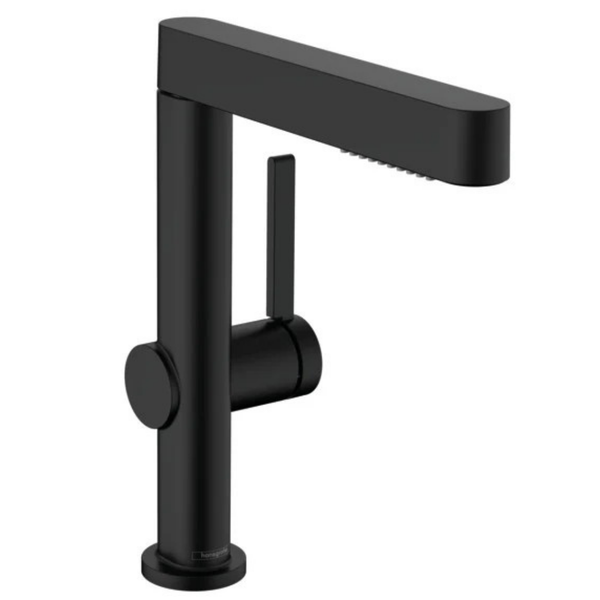 Finoris Single lever basin mixer 230 with pull-out spray, 2jet without waste set Matt Black Regular price