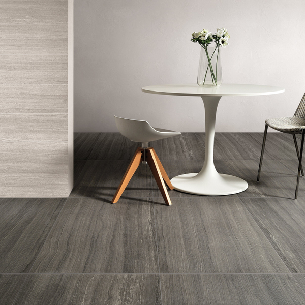Flow Dark Grey Textured Full Body Porcelain 595x1195x10mm (1.44sqm/box)