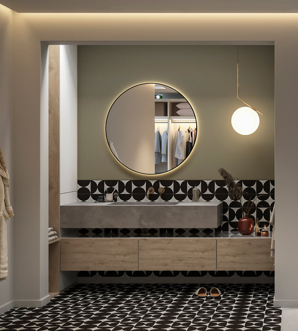 H15 Gemini Black 2 150x150x8.5mm Porcelain Matt Tiles (1.00sqm/box)