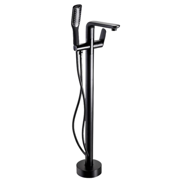 Genova Black Freestanding Bath Mixer