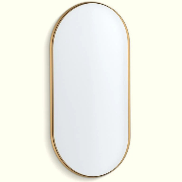 Gold LED Backlit Pill Mirror