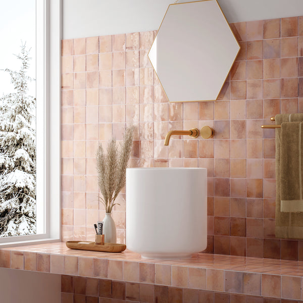 Hanoi Subway Pink Gloss Ceramic 65X200mm (0.5Sqm/Box)
