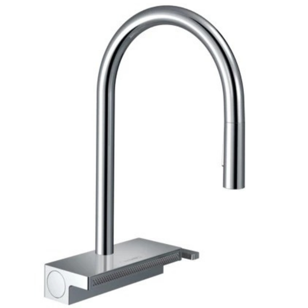 Hansgrohe Aquno Select M81 Single Lever Kitchen Mixer 170, Pull-Out Spout, 3 Jet, Sbox Chrome