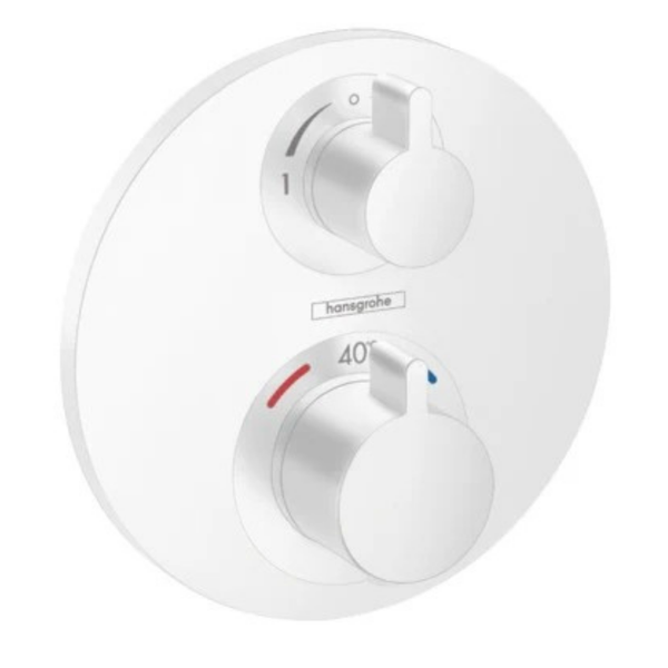 Hansgrohe Ecostat S Thermostat For Concealed Installation For 2 Functions Matt White