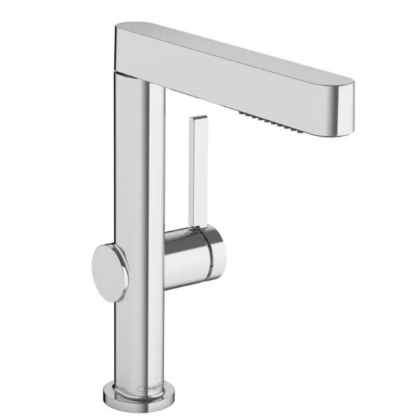 Hansgrohe Finoris Single Lever Basin Mixer 230 With Pull-Out Spray, 2Jet Without Waste Set Chrome