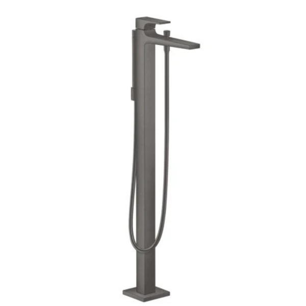 Hansgrohe Metropol Single Lever Bath Mixer Floor-Standing With Lever Handle Brushed Black Chrome