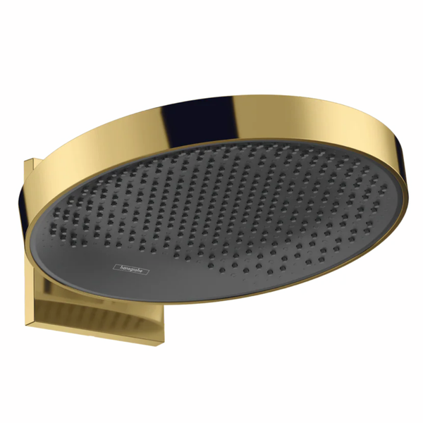 Hansgrohe Rainfinity Overhead Shower 360 1Jet With Wall Connector Polished Gold Optic