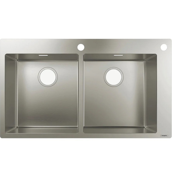 Hansgrohe S71 S712-F765 Built-In Sink 370/370 Stainless Steel