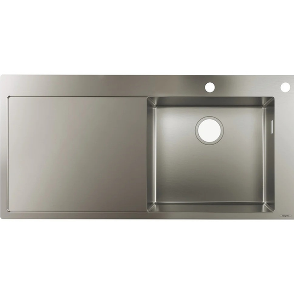 Hansgrohe S71 S717-F450 Built-In Sink 450 With Drainboard Left Stainless Steel