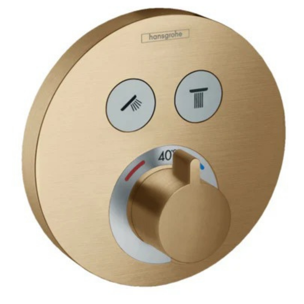 Hansgrohe Showerselect S Thermostat For Concealed Installation For 2 Functions Brushed Bronze