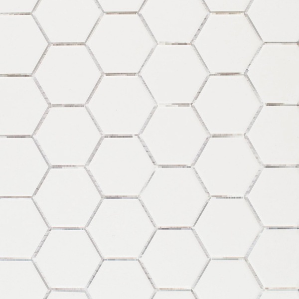 Hexagon Unglazed Pure White