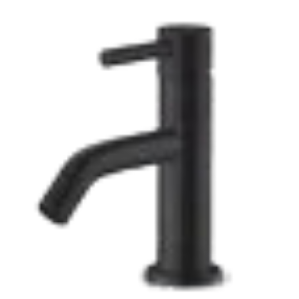 JEE-O Slimline Topmounted Basin Mixer Stainless Steel, Structured Black