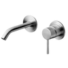 JEE-O Slimline Wall Mounted Basin Mixer Stainless Steel With Concealed Body, Brushed