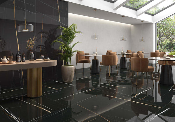 Lux Jebel Noir Black 600X1200X10.5mm Polished Porcelain (1.44sqm/box)