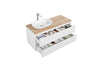 Lazio 1200 White Double Draw Vanity Set