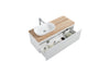Lazio 1200 White Single Draw Vanity Set