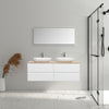 Lazio 1500 White Four Draw Vanity Set