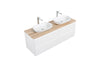 Lazio 1500 White Four Draw Vanity Set