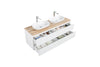 Lazio 1500 White Four Draw Vanity Set