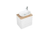 Lazio 600 White Double Draw Vanity Set