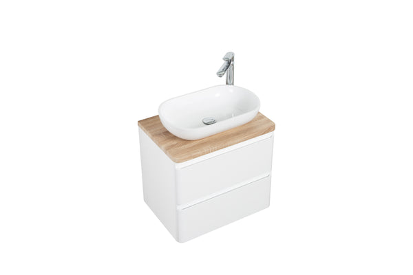 Lazio 600 White Double Draw Vanity Set
