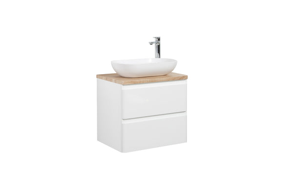 Lazio 600 White Double Draw Vanity Set