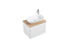 Lazio 600 White Single Draw Vanity Set