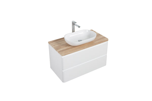 Lazio 900 White Double Draw Vanity Set