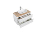 Lazio 900 White Double Draw Vanity Set