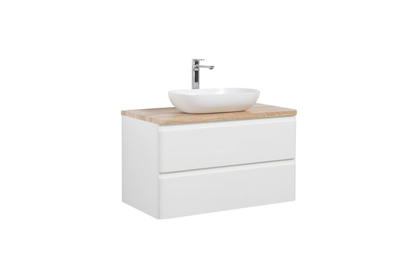 Lazio 900 White Double Draw Vanity Set
