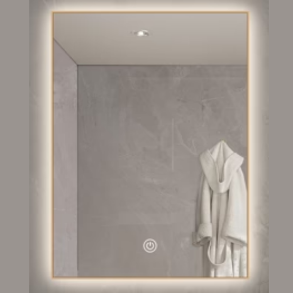 Led Sophia Gold Framed Square Mirror