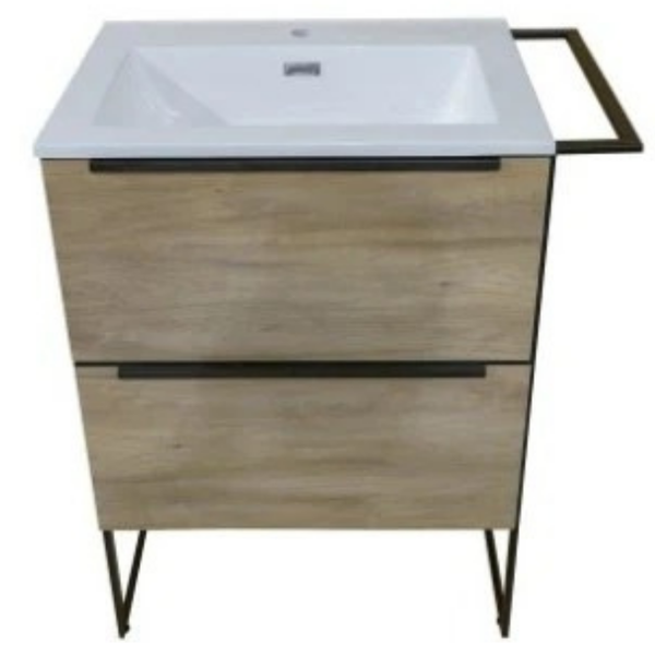 Loft 600 Left Complete Vanity Set Cherrywood