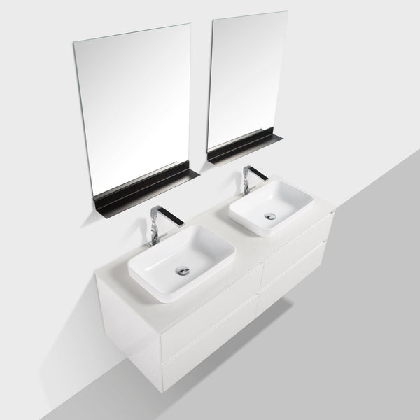 Madrid 1500 White Four Drawer Vanity Set