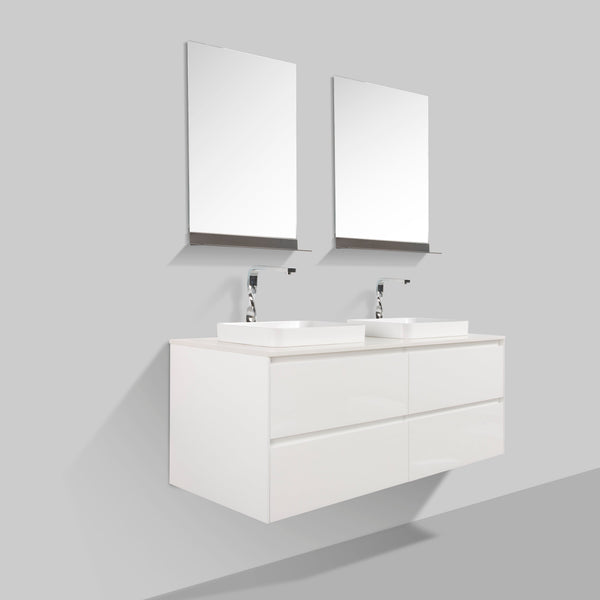 Madrid 1500 White Four Drawer Vanity Set