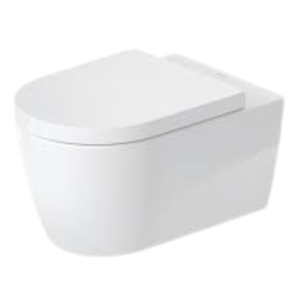 ME by Starck, wall-mounted, washdown toilet, HygieneFlush, rimless white, with HygieneGlaze