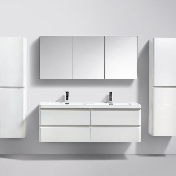 Milan 1500 White Vanity Set