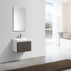 Milan 600 Gloss Grey Single Draw Vanity Set