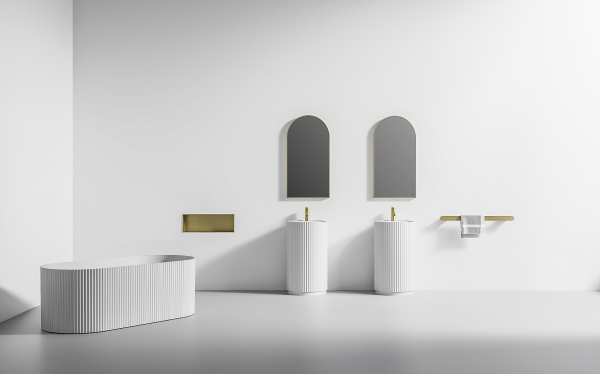 Arc Large Mirror Gold 1200x600x30mm