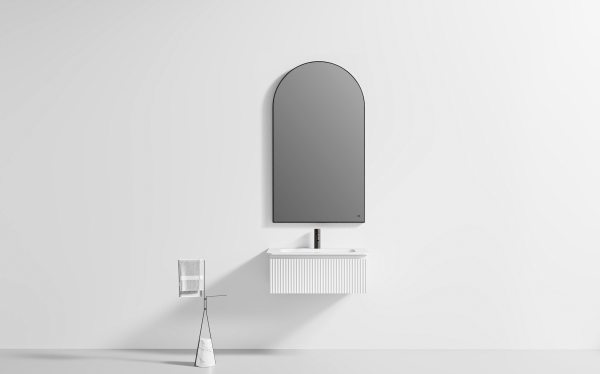 Arc Large Mirror Black 1200x600x30mm