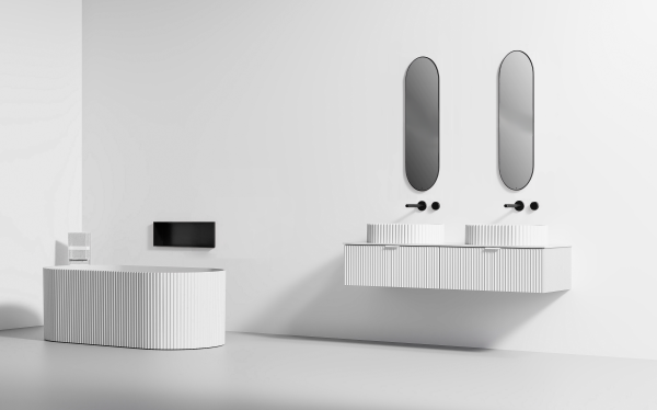 Lush Petite Mirror Black 1200x300x30mm