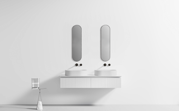 Lush Petite Mirror Black 1200x300x30mm