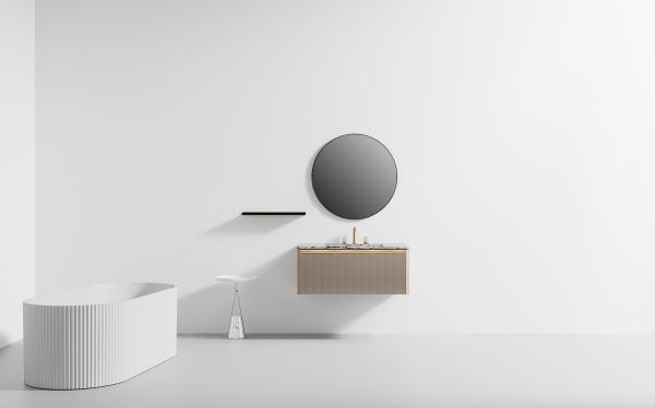 Lush Loop Mirror Black 800x30mm