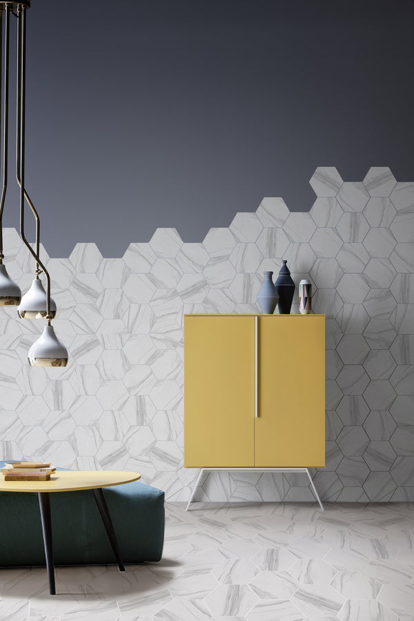 Hexagon Carrara 250x218x10mm