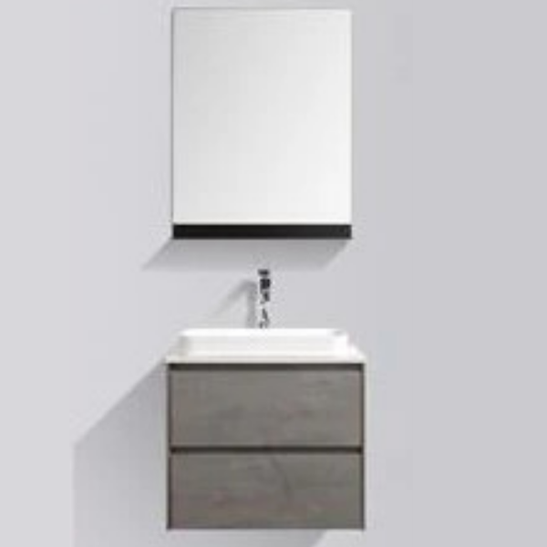 Madrid 600 Concrete Double Drawer Vanity Set